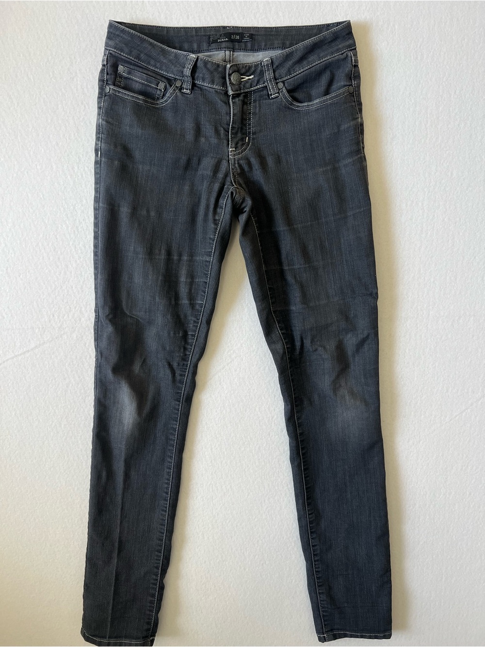 prAna Women’s Jeans Size 2/26 Dark Gray Stretch Skinny Organic Cotton